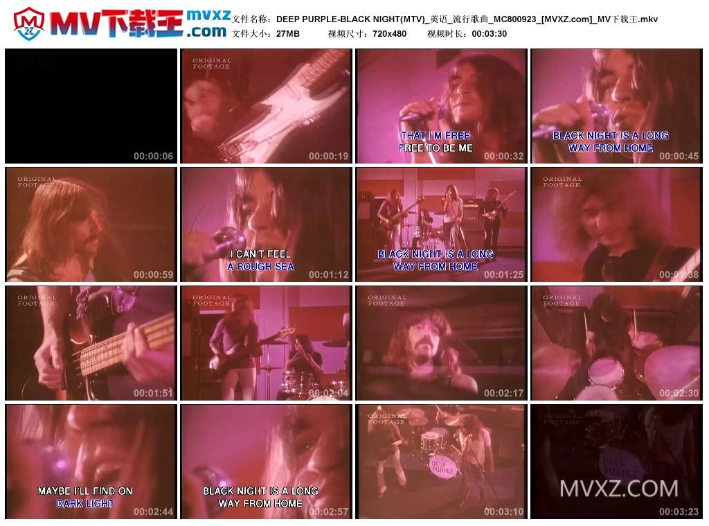 DEEP PURPLE-BLACK NIGHT(MTV)_英语_流行歌曲_MC800923